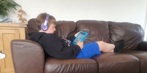 A home learner doing Bedrock on a tablet