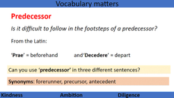 Graphic of an exercise in prefixes and affixes