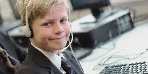 A student at Hailsham Community College.