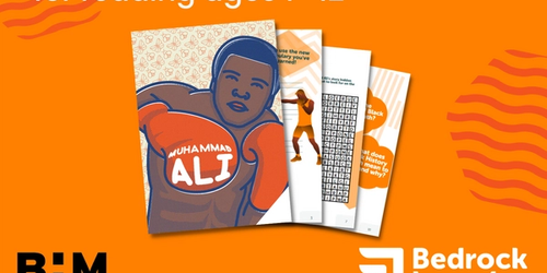 A banner for the BHM Muhammad Ali free downloadable activity pack PDF