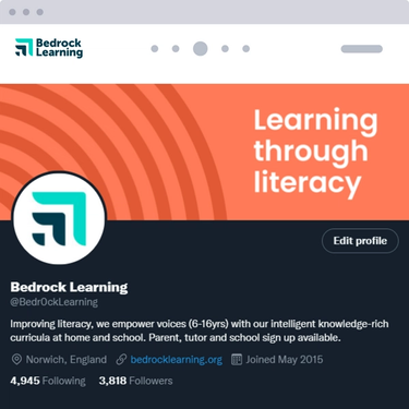 Bedrock Learning twitter page