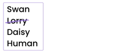 List of terms with an odd one out