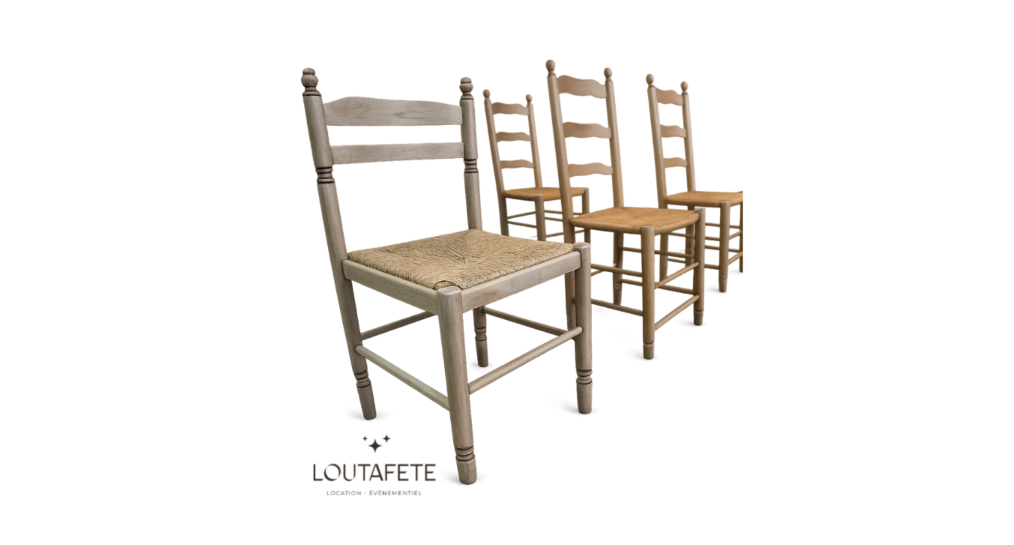 Chaise en bois dépareillée