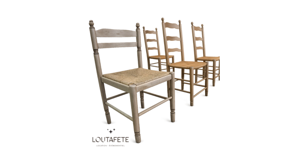 Chaise en bois dépareillée