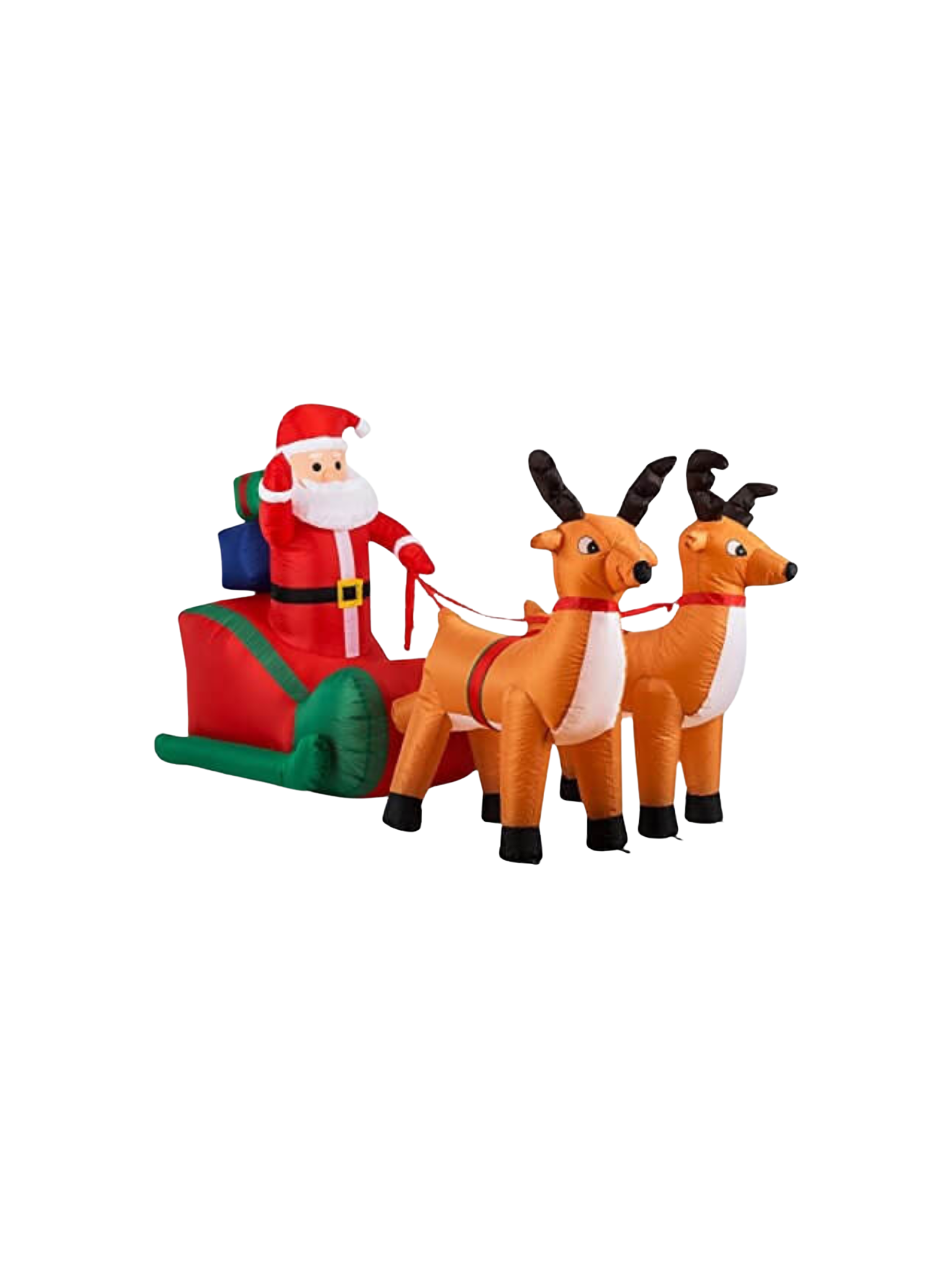 Le Père-Noël dans son Traîneau avec ses Rennes