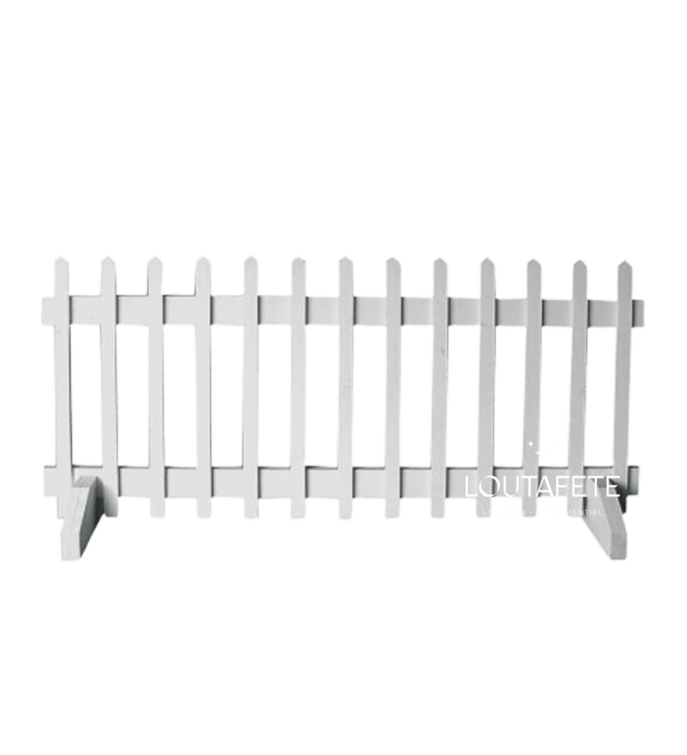 Barrière blanche bois