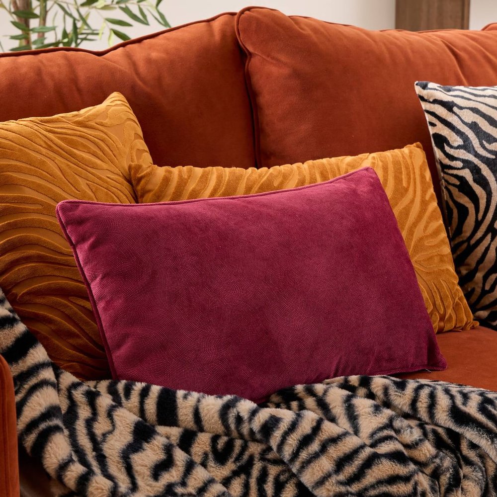 Coussin rectangle rouge