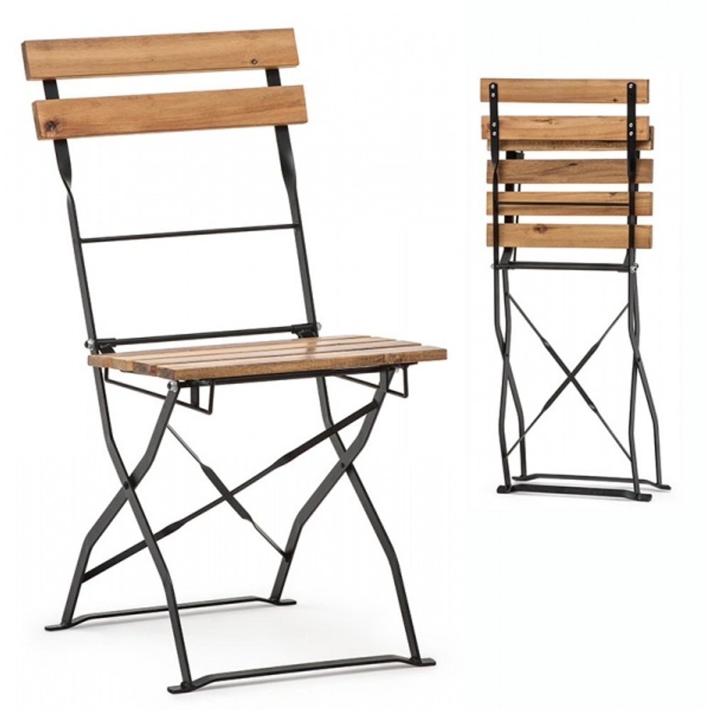 Chaise lattes bois pliable