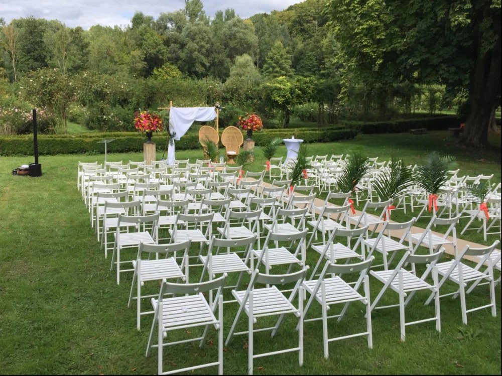 Chaise Pliante Bois Blanche