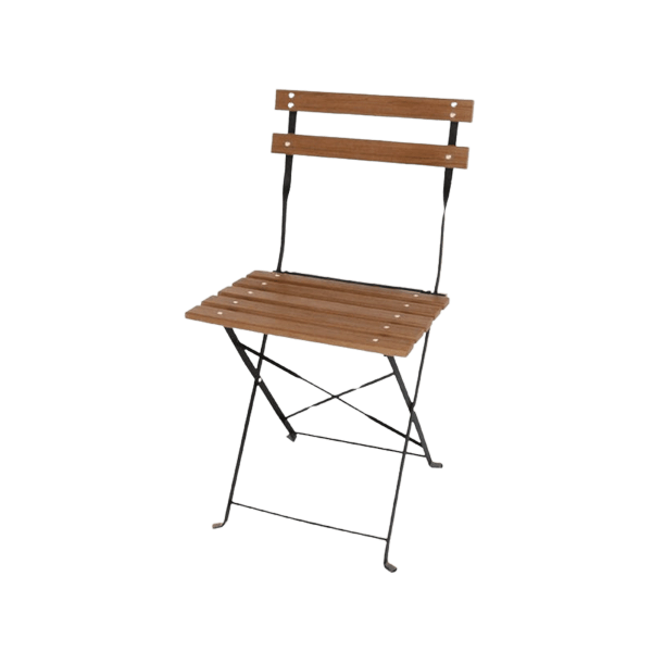 Chaise lattes bois pliable