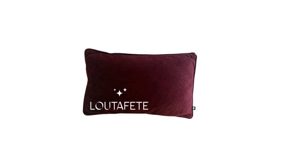 Coussin rectangle rouge