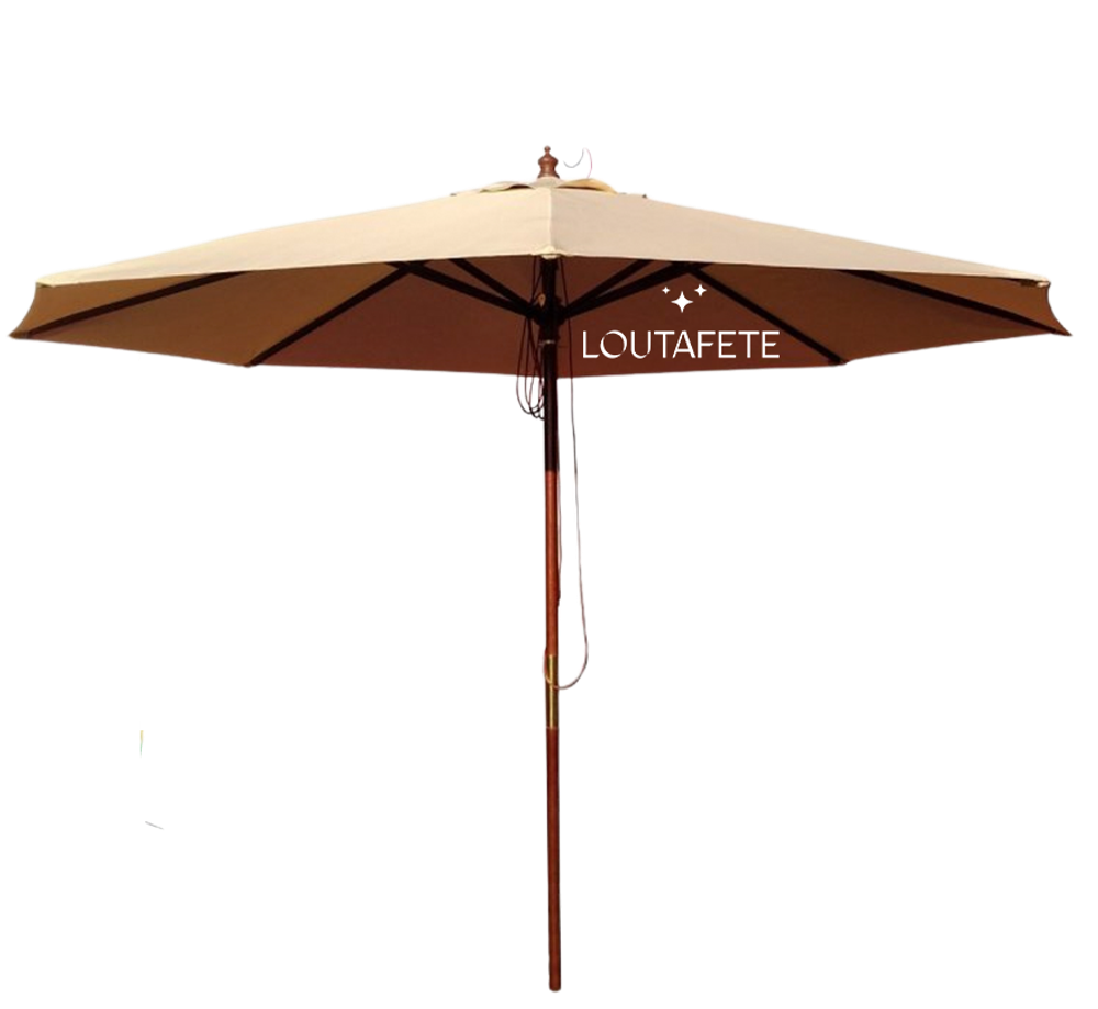 Parasol écru 3×3 m + socle
