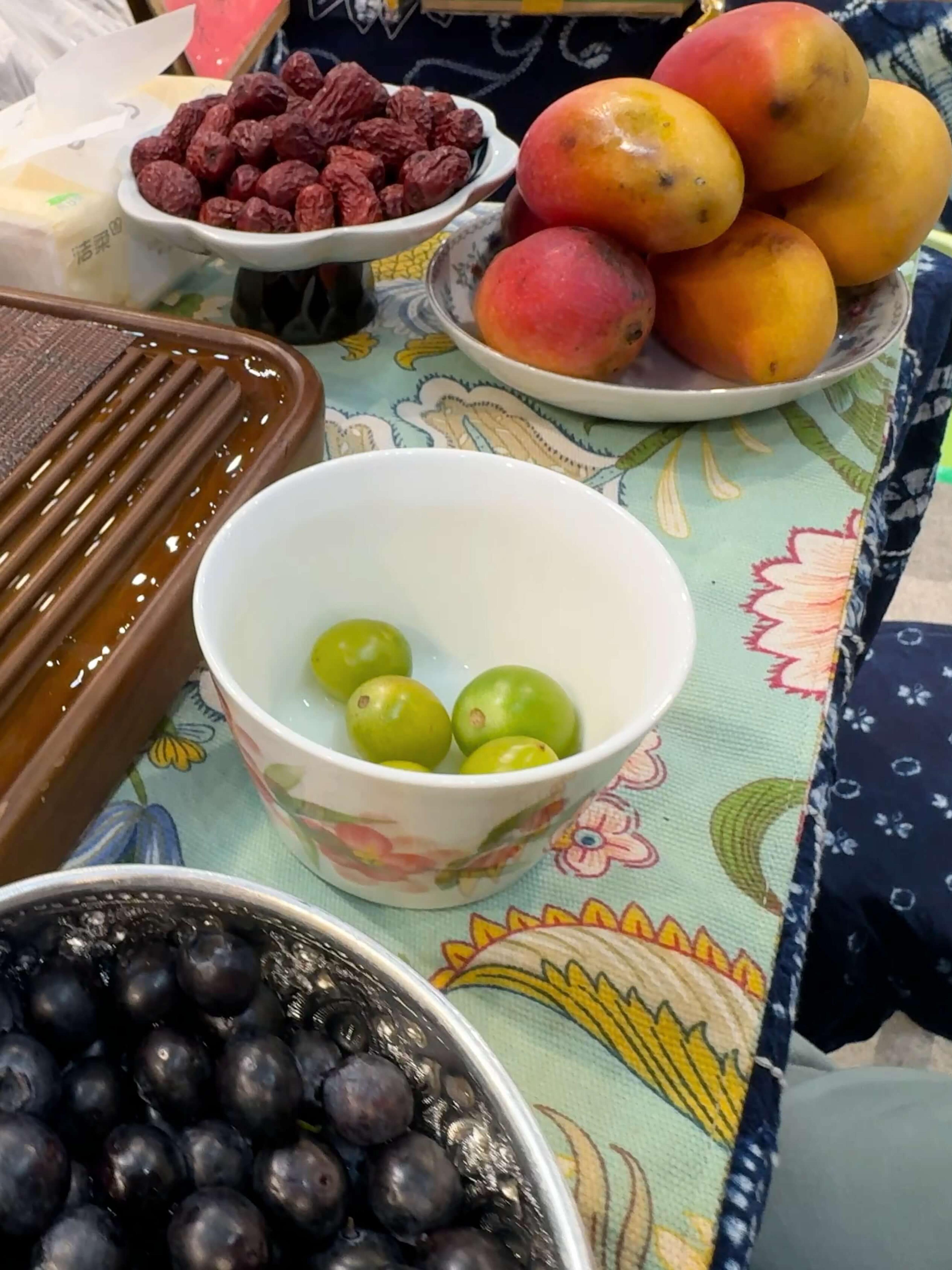 Bowls of fruits from Yunnan.