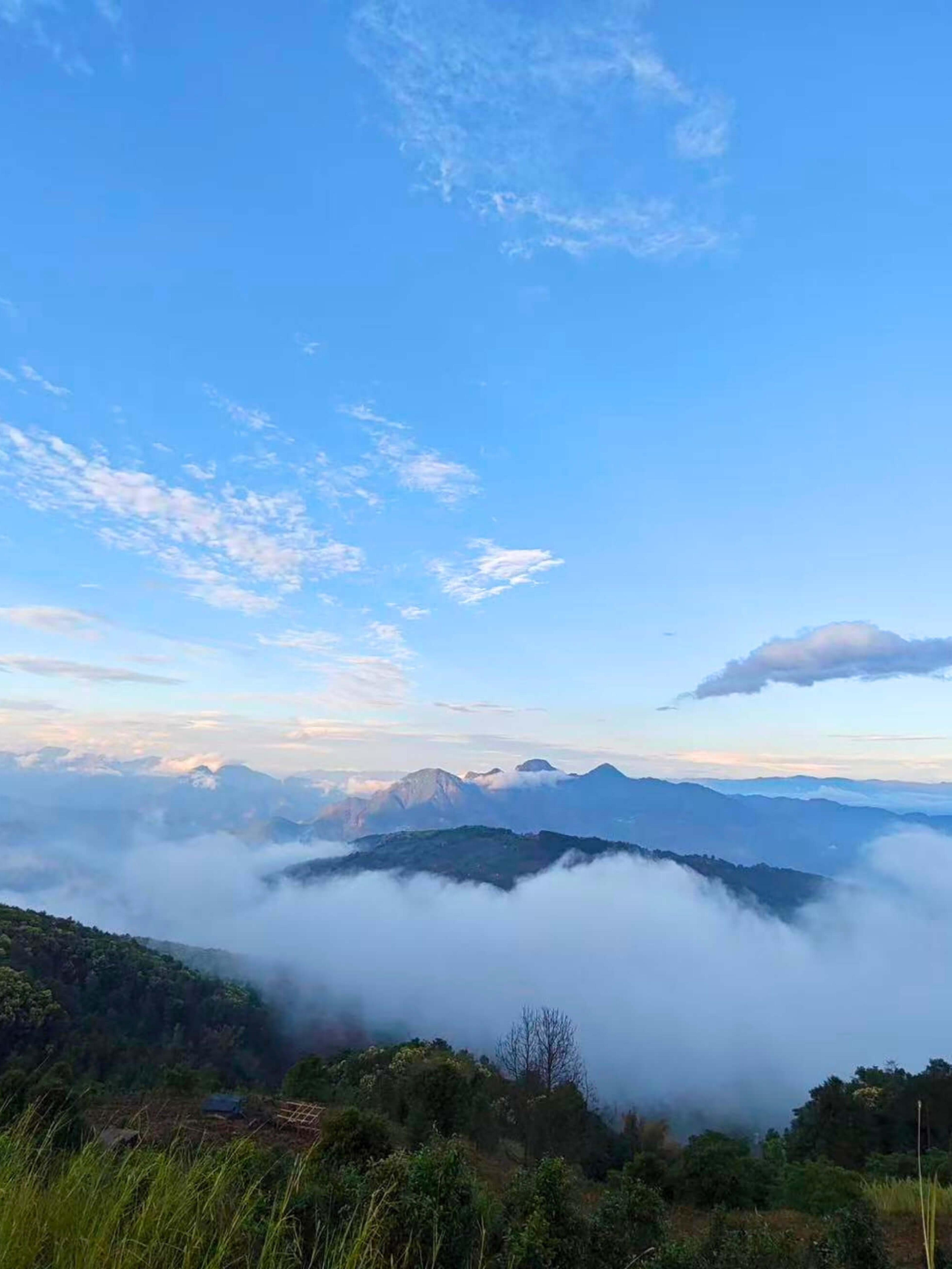 A from on top of the mountains above Potou.