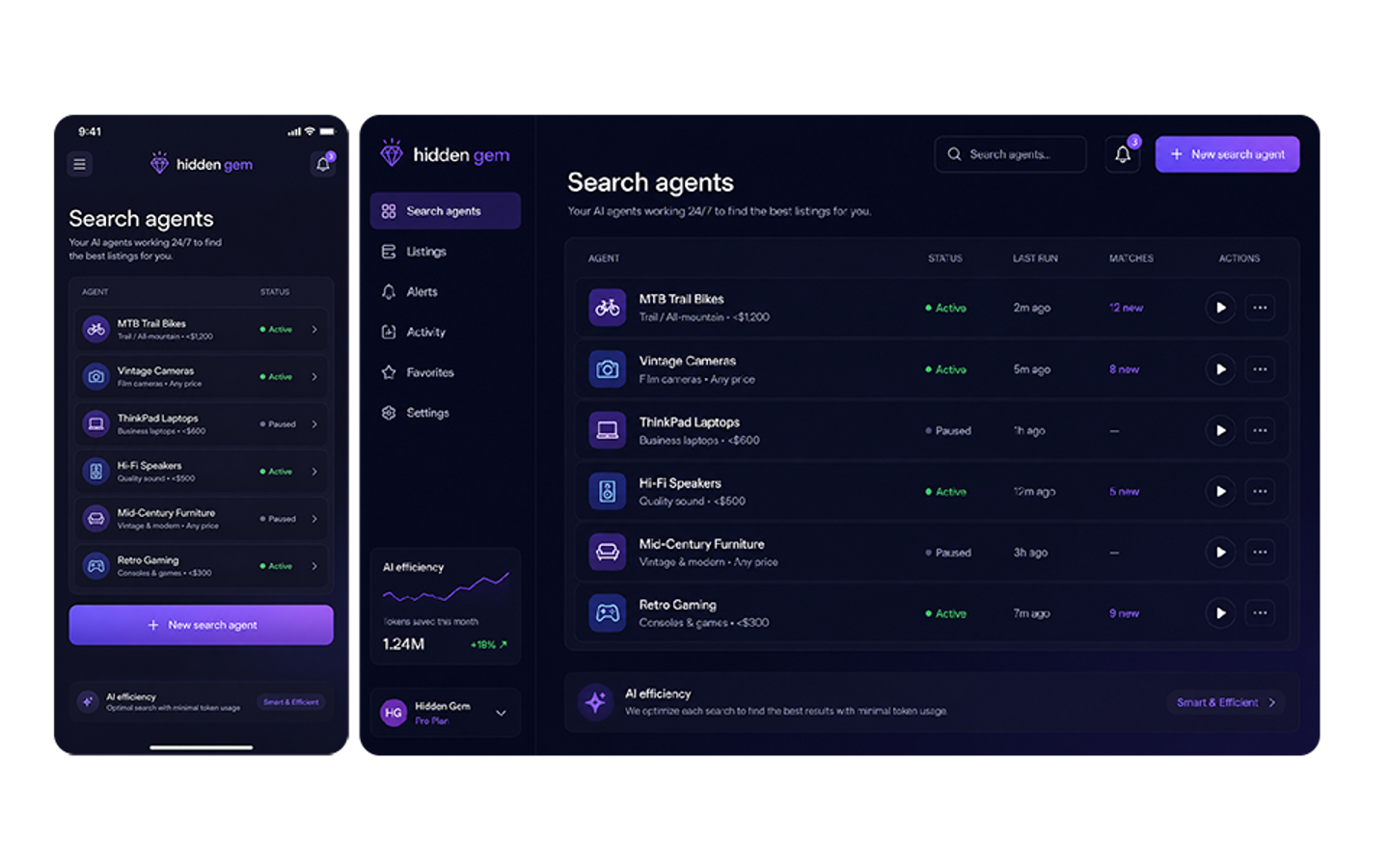 desktop and mobile mockups of hidden gem