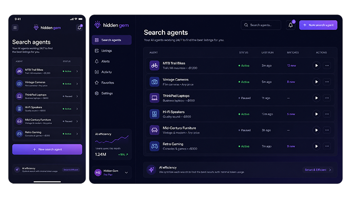 desktop and mobile mockups of hidden gem