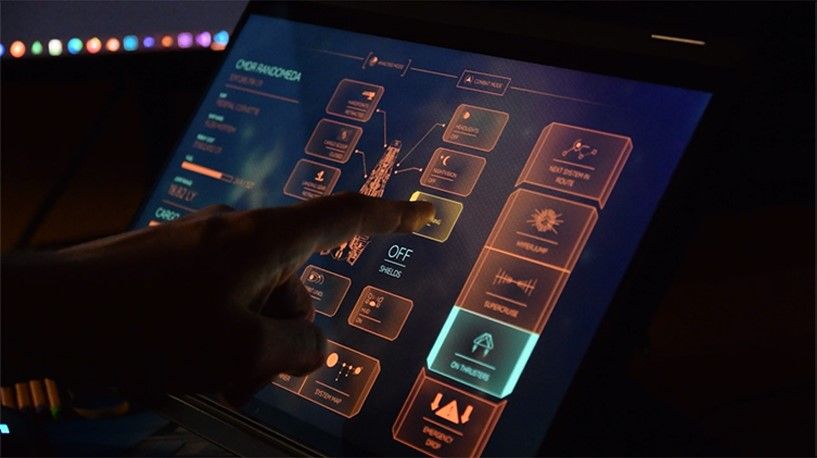 screenshot of elite hud on a touchscreen