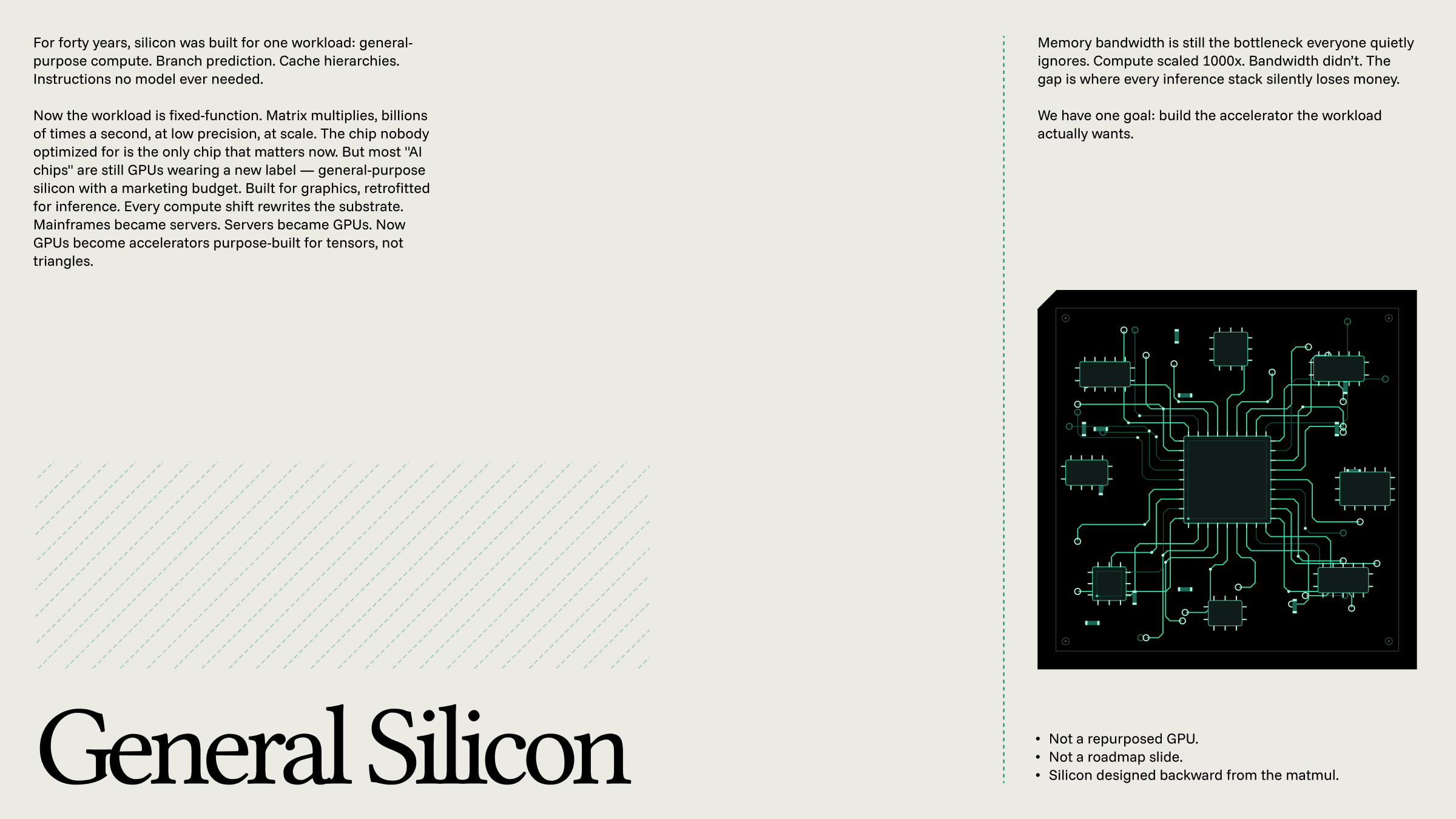 Deck design for a silicon processor manufacturing company,