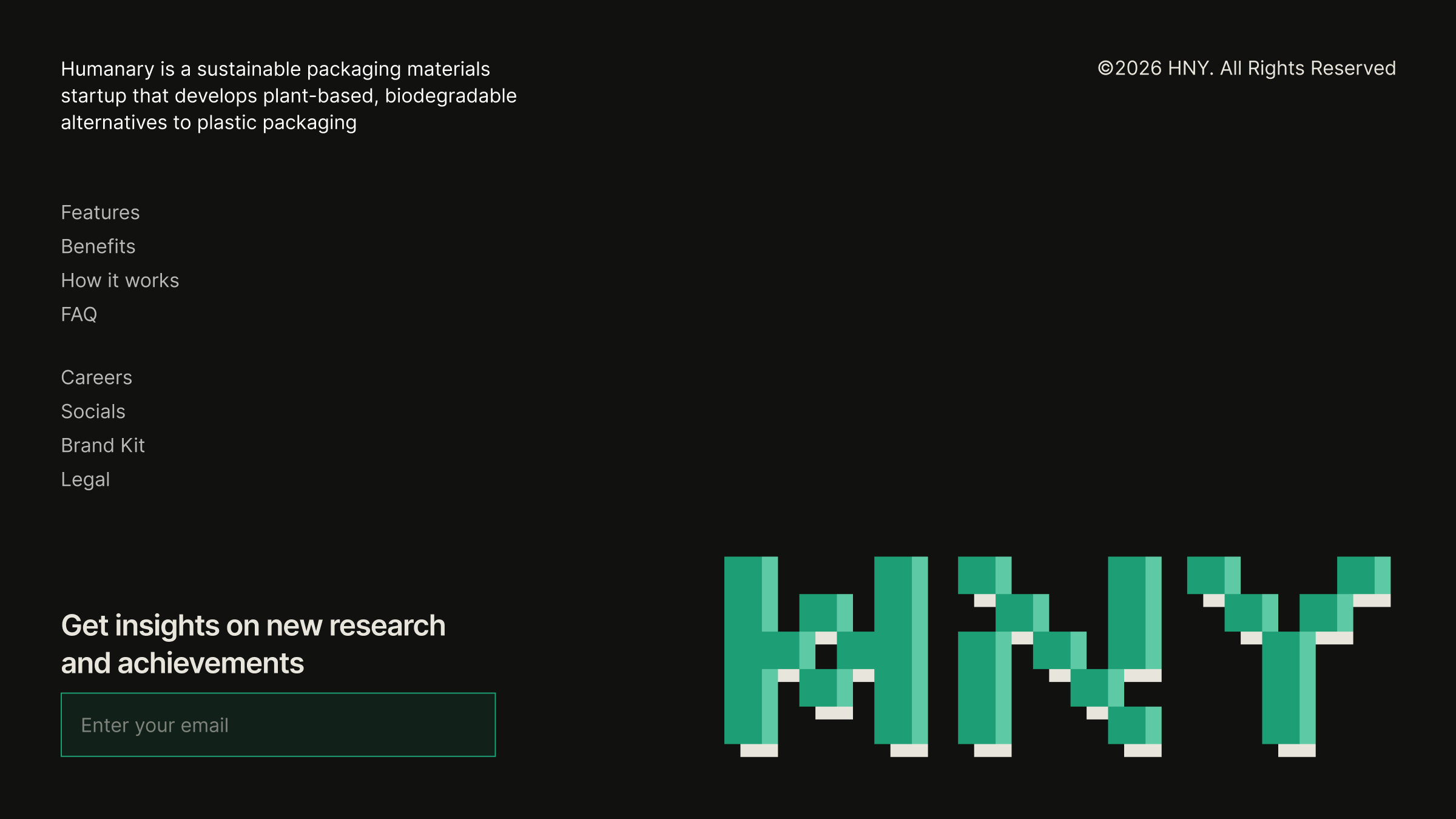 Footer Design - Brand Identity Design of Humanary