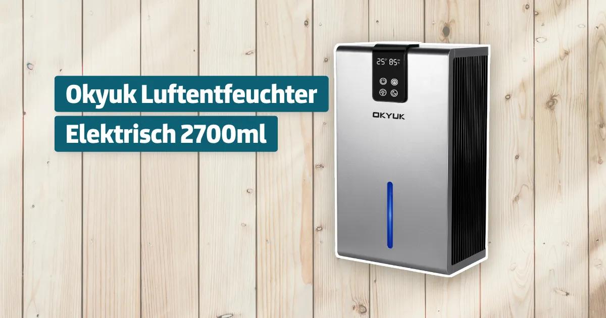 OKYUK 10L Luftentfeuchter Für Zuhause - Elektrischer Entfeuchter Bis 30m² Mit Digitaler Anzeige