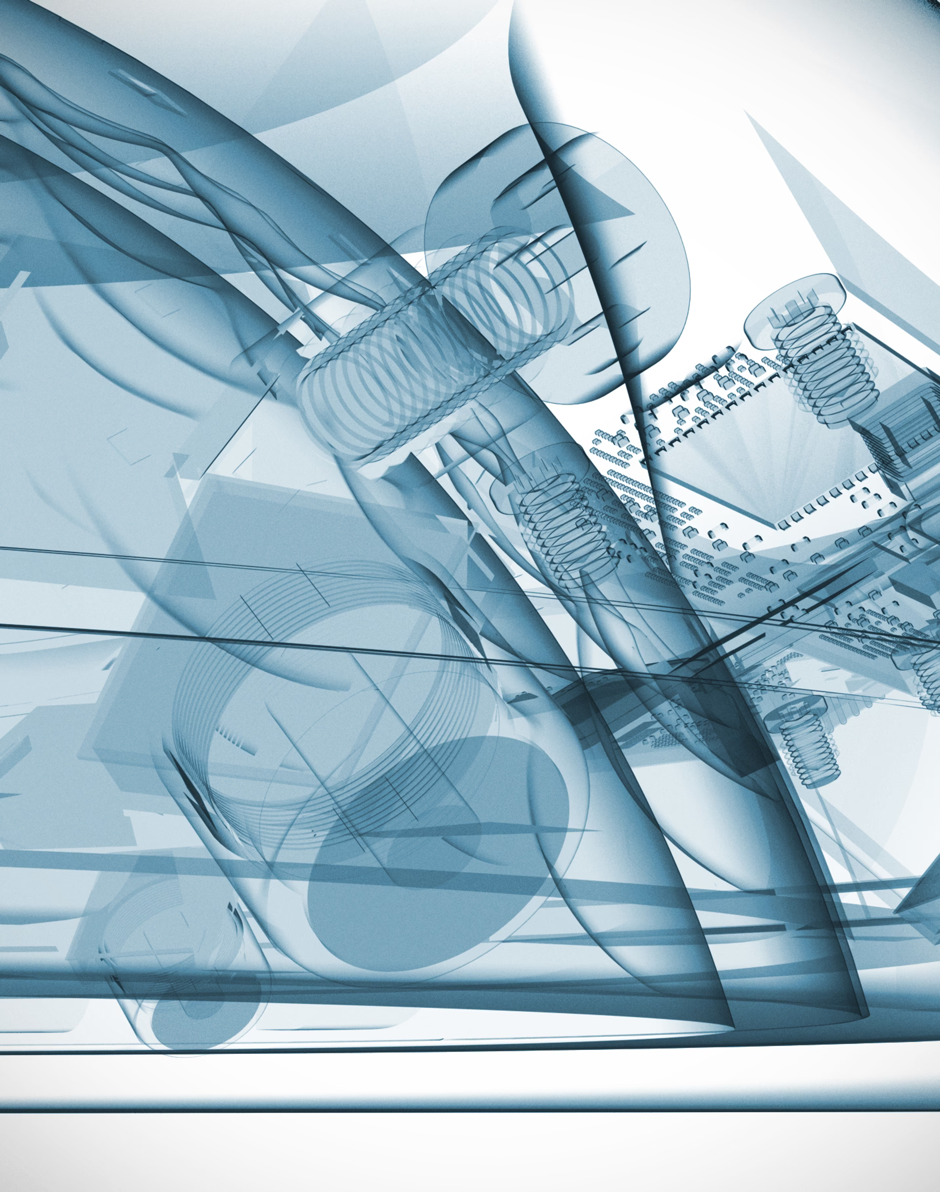 An X-Ray render of CityMax Pro. Internal electronics, fasteners, and lenses are visible.