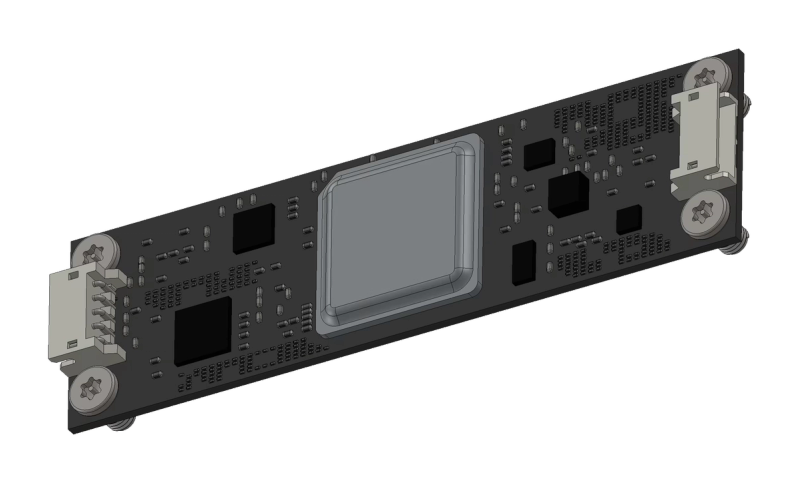 One of the CityMax Pro PCBs, populated with various components.