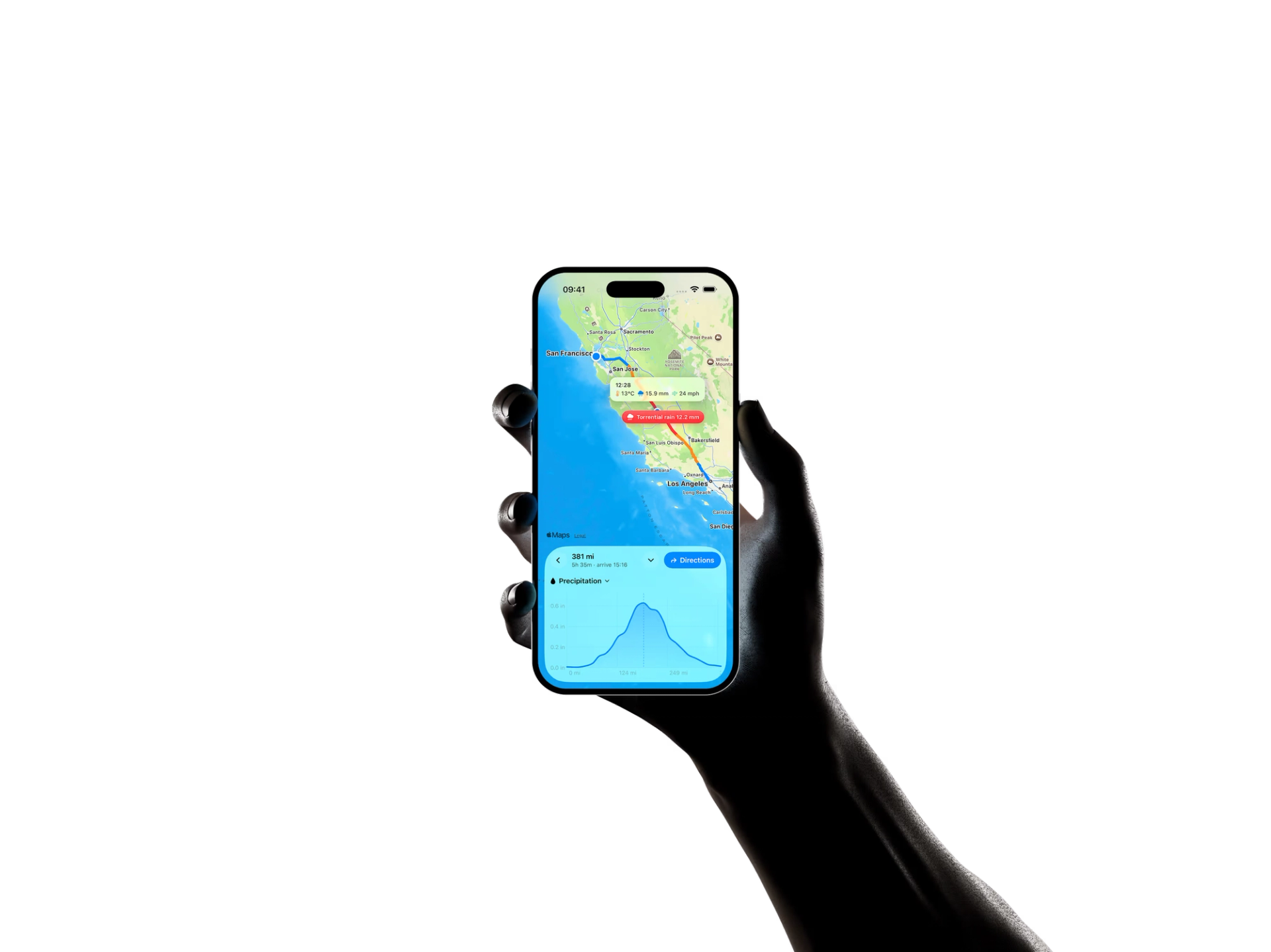 Ambar app shown on an iPhone held in hand