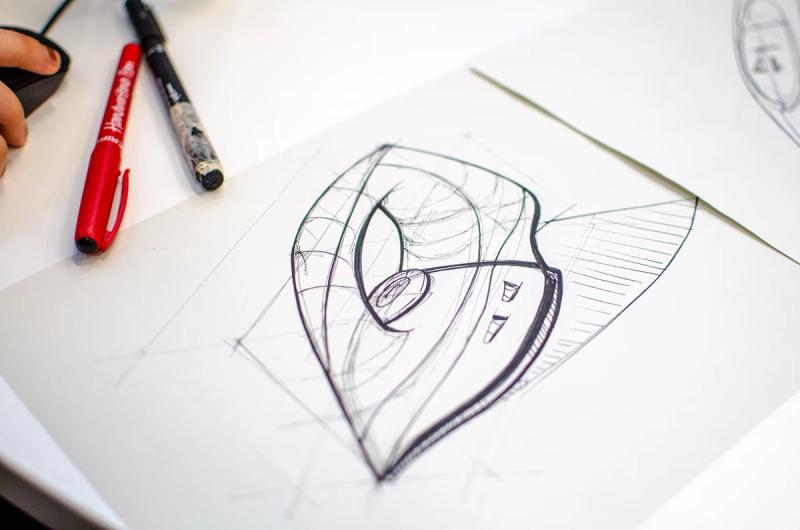 a flowy, organic shaped clothes iron