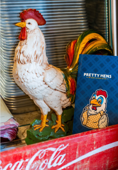 Photograph from Pretty Hens Rotisserie