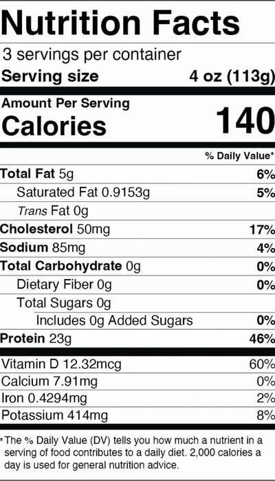 Nutrition facts