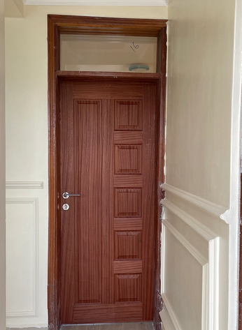 Embossed mahogany binded panel flush door