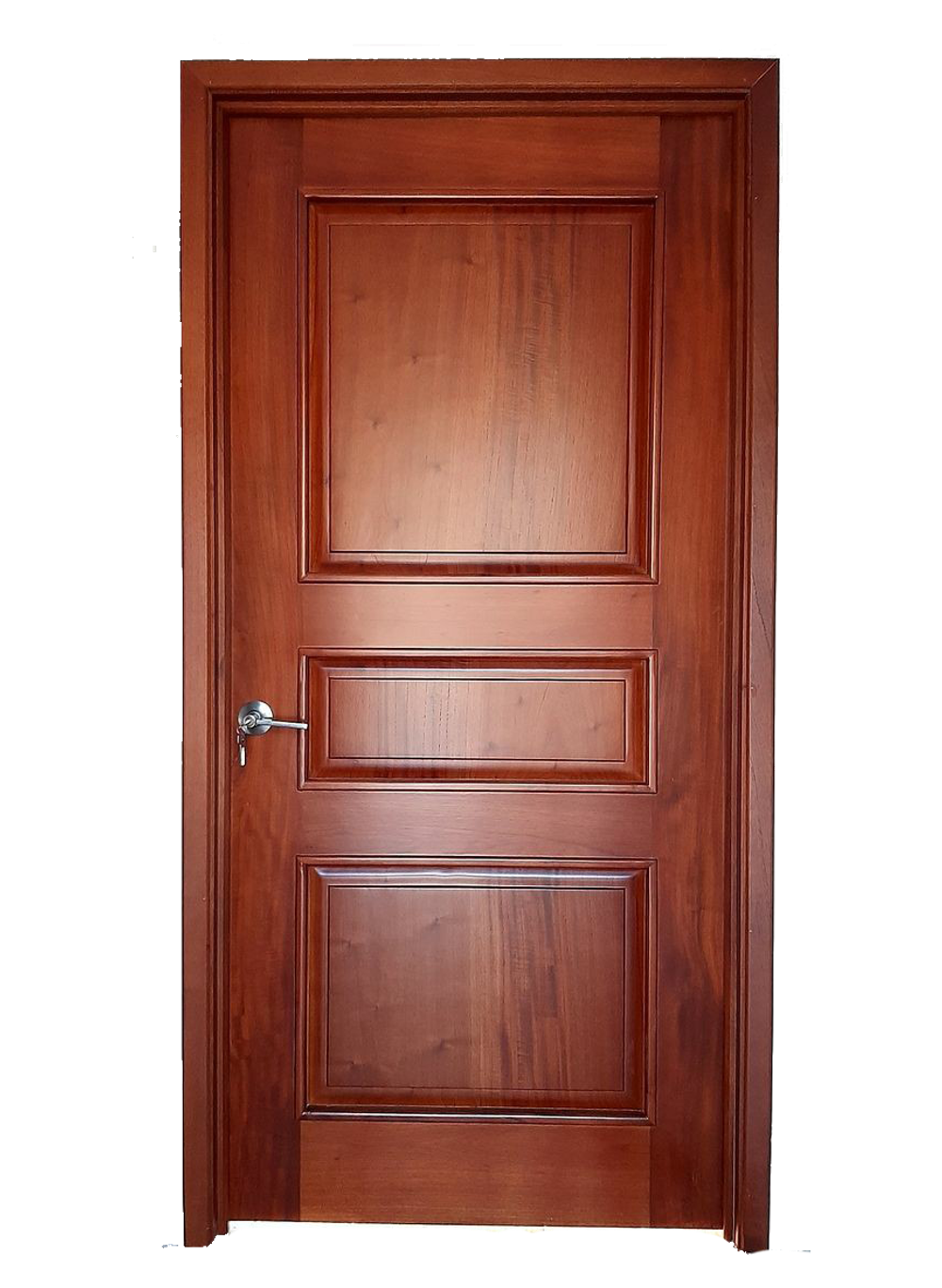 3 panel solid mahogany standard door