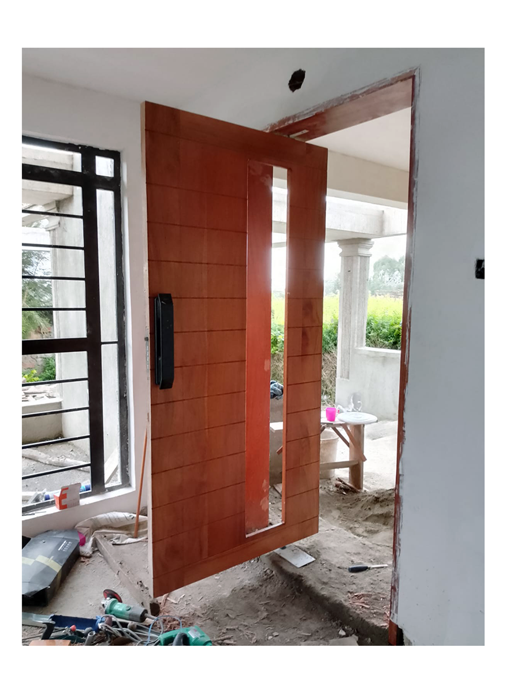 Custom Mahogany TNG door with fun-light