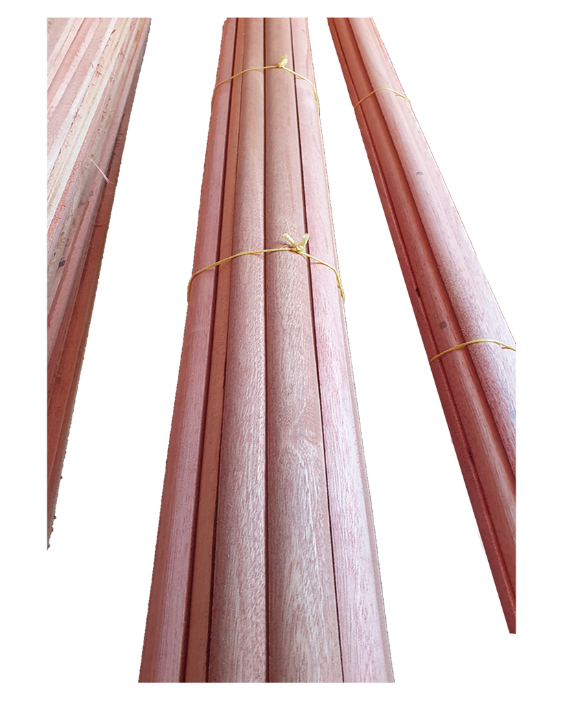 Solid mahogany quarter-Rounds by Olet Hardware