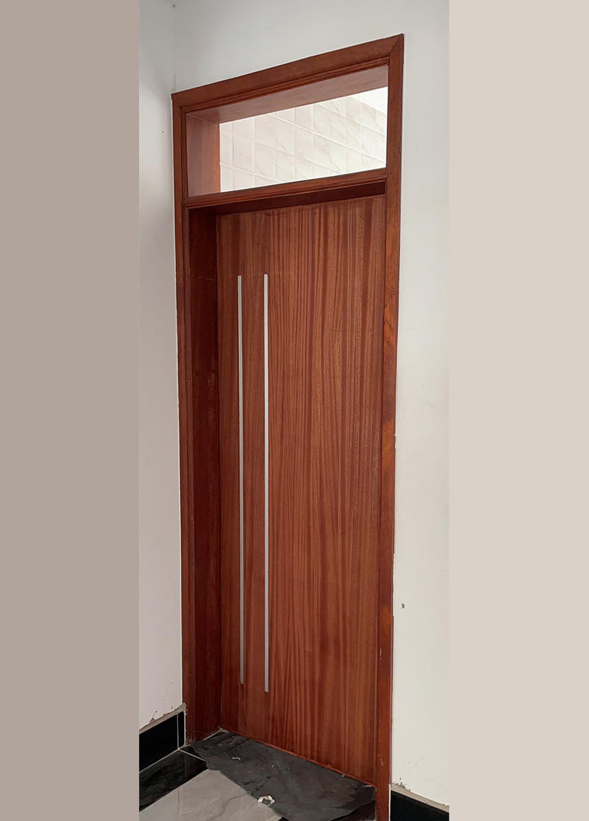 Original Vineer Door with steel stripes - 1 of 3