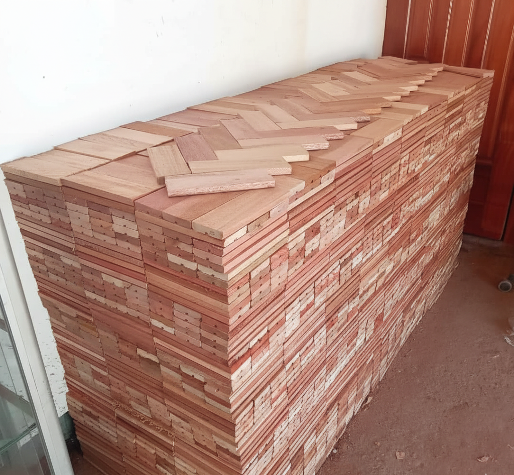 Mahogany Woodblock Flooring by Olet Hardware