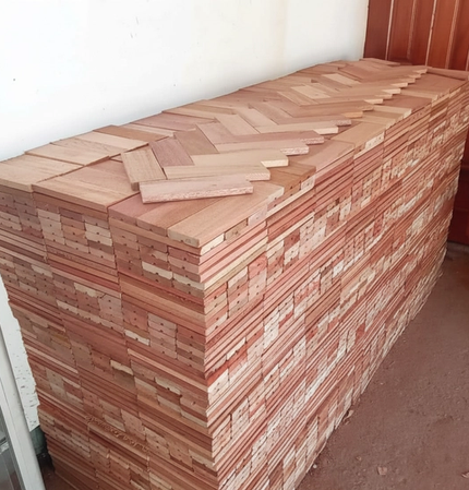 Mahogany Woodblock Flooring - View 1