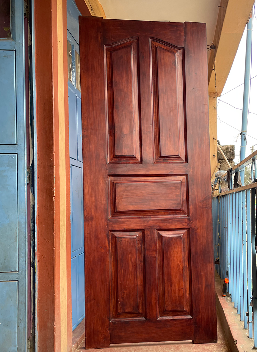 5 Panel Solid Cyprus Mahogany Stained - 2 of 2