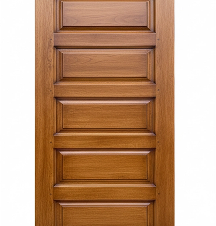 Solid Mahogany horizontal 5 Panel Doors - View 1