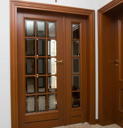 Solid Mahogany French Entry Doors - View 1