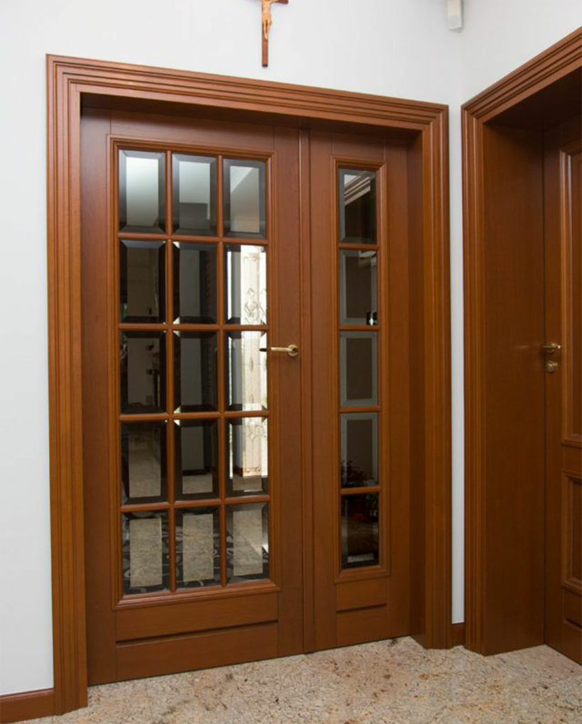 Solid Mahogany French Entry Doors by Olet Hardware