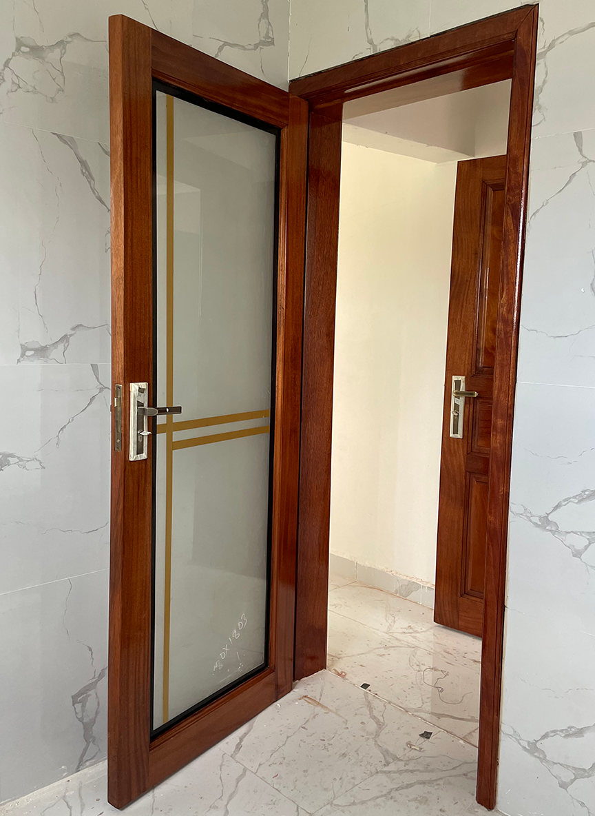 Mahogany bathroom door - 3 of 4