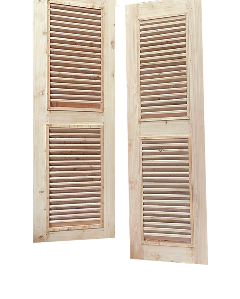 Mahogany Louvoured Doors by Olet Hardware