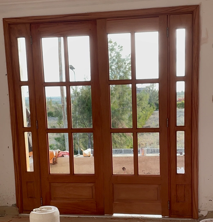 Entry Mahogany French Doors - View 1