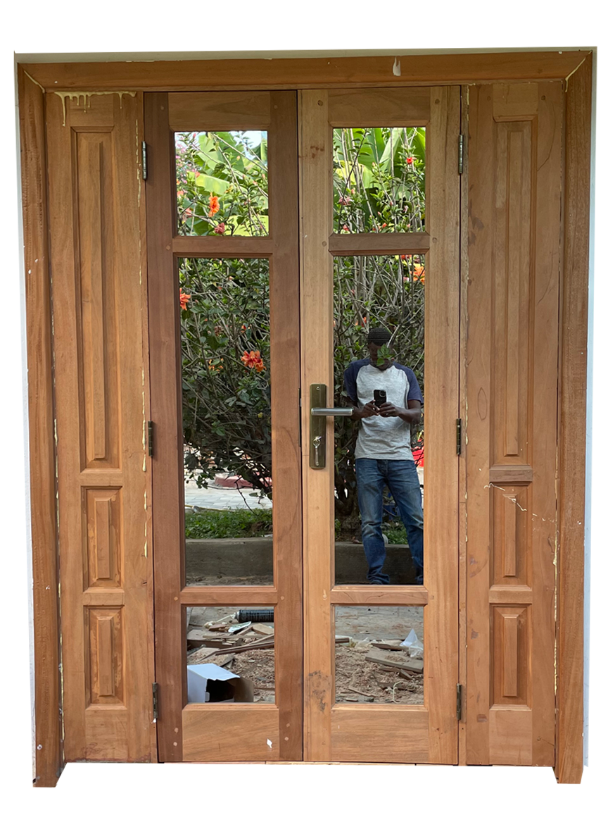 Mahogany double door with fan light - 2 of 2