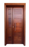 Double solid TNG mahogany door-view-1