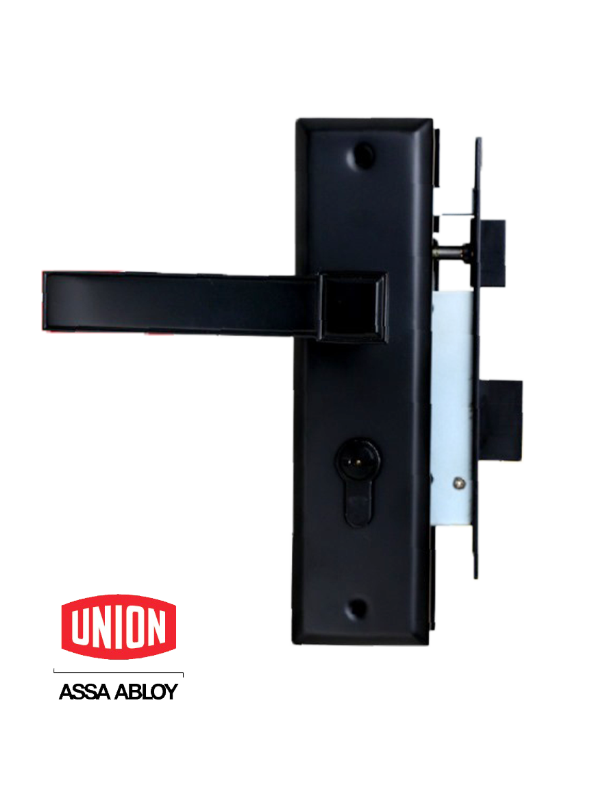 Modern black cylinder lock - 1 of 2