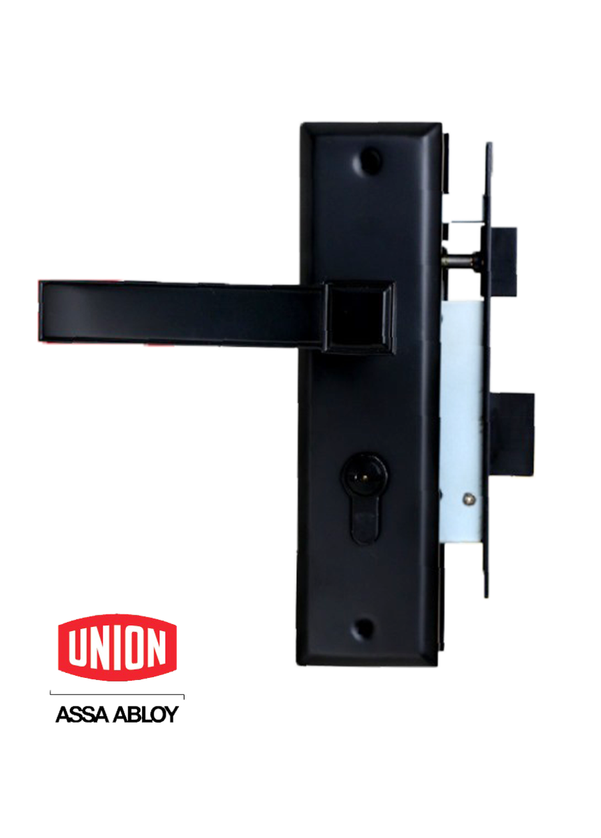 Modern black cylinder lock - 1 of 2