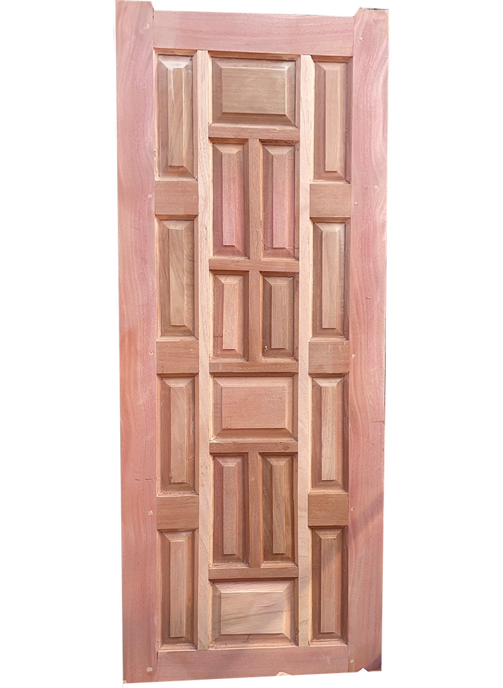 Mixed panel custom mahogany door
