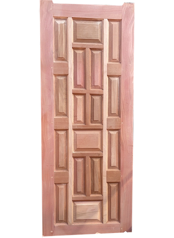 Mixed panel custom mahogany door